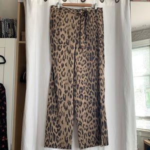 Bar III wide leg leopard print pants
